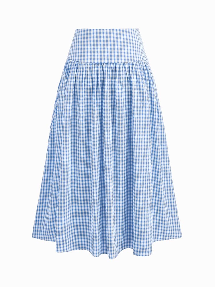 【ok.soon】gingham check long skirt Gingham Long Skirt – OLIVIA JUN